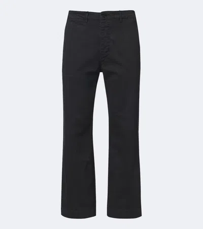 Auralee Cotton Chinos In Black