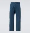 Auralee Tailored Trousers With Pockets And Loops In Blue