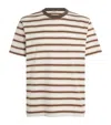 Auralee Cotton Gradient Stripe T-shirt In Brown