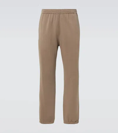 Auralee Cotton Jersey Sweatpants In Olive Brown