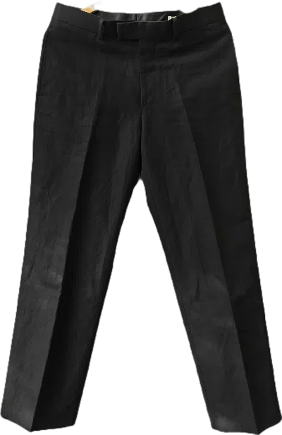 Pre-owned Auralee Cotton Linen Wide Black Pants Made