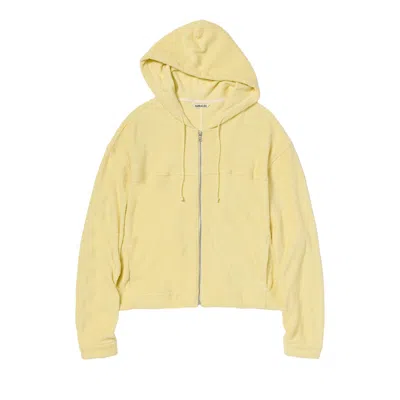 Pre-owned Auralee Cotton Nylon Pile Zip Parka 'light Yellow' | Men's Size 3