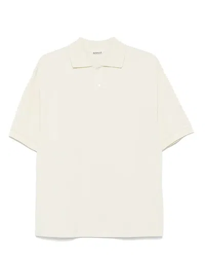 Auralee Relaxed-fit White Polo Shirt With Boxy Silhouette