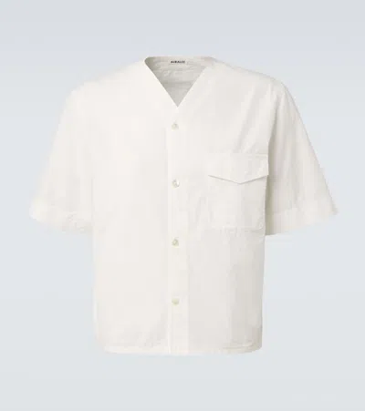Auralee Cotton Poplin Shirt In White