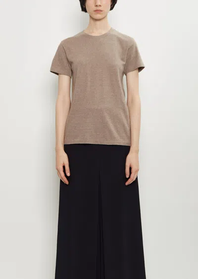 Auralee Cotton Seamless Crew Neck Tee In Brown
