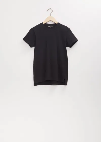 Auralee Cotton Seamless Crew Neck Tee In Black