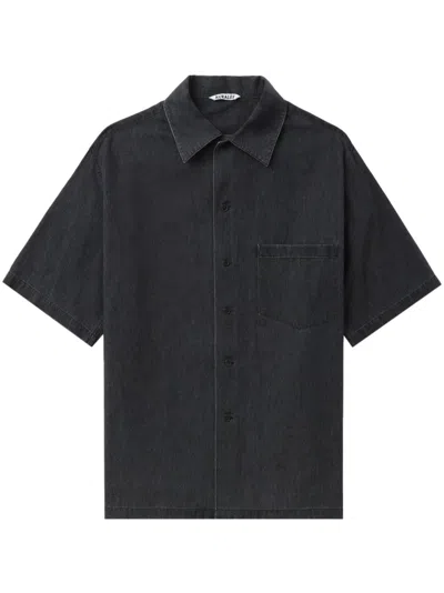 Auralee Cotton Shirt In Black
