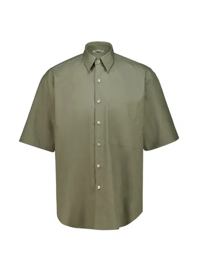 Auralee Cotton Shirt In Green