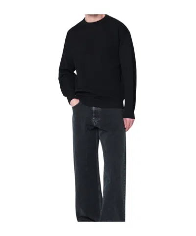 Auralee Cotton Sweater In Black