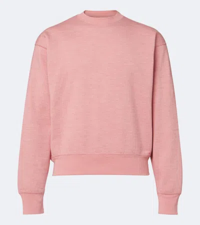Auralee Cotton, Wool, And Silk Sweatshirt In Pink
