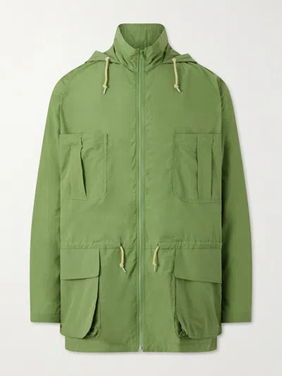 Auralee Cotton-poplin Blouson In Green