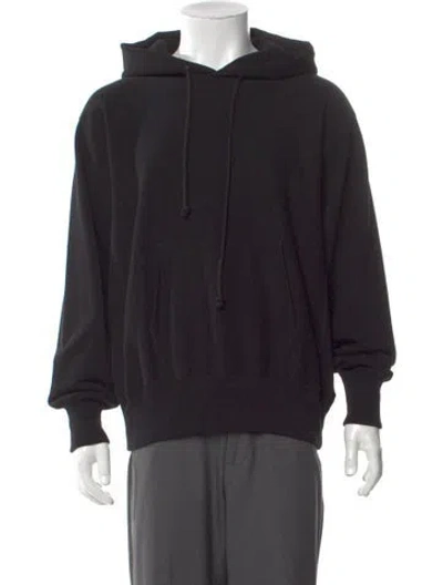 Pre-owned Auralee Crew Neck Long Sleeve Hoodie In Black