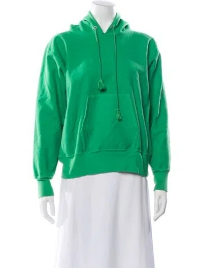 Pre-owned Auralee Crew Neck Long Sleeve Hoodie In Green