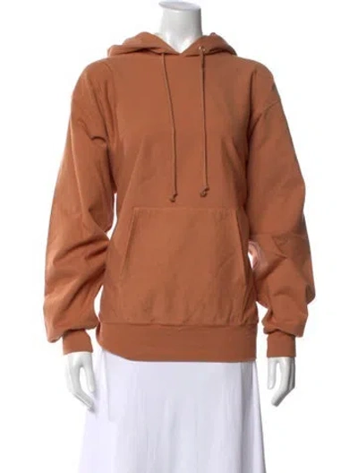 Pre-owned Auralee Crew Neck Long Sleeve Hoodie W/ Tags In Orange