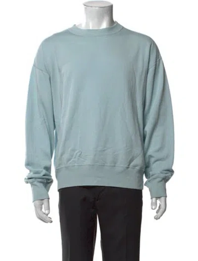 Pre-owned Auralee Crew Neck Long Sleeve Pullover In Blue