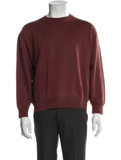 Pre-owned Auralee Crew Neck Long Sleeve Pullover In Red