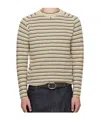 Auralee Gray Shetland Wool Cashmere Rib Knit Sweater In Brown