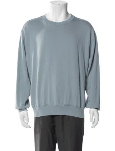 Pre-owned Auralee Crew Neck Long Sleeve Sweatshirt In Blue