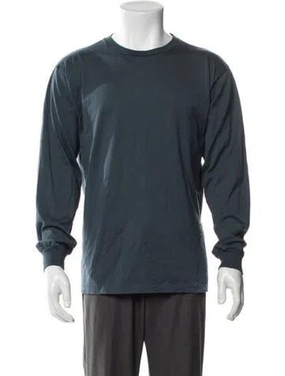 Pre-owned Auralee Crew Neck Long Sleeve T-shirt In Blue