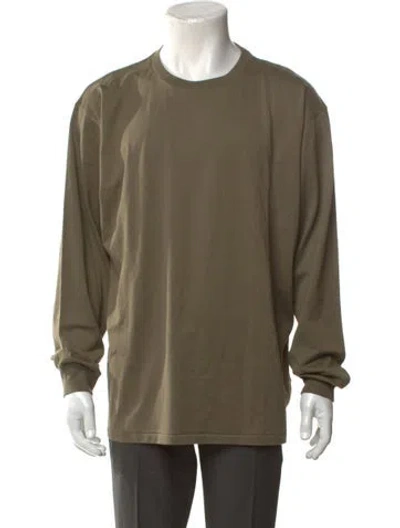 Pre-owned Auralee Crew Neck Long Sleeve T-shirt In Green