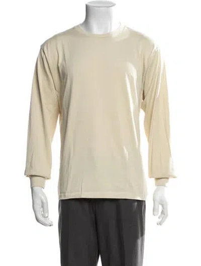 Pre-owned Auralee Crew Neck Long Sleeve T-shirt In Neutrals