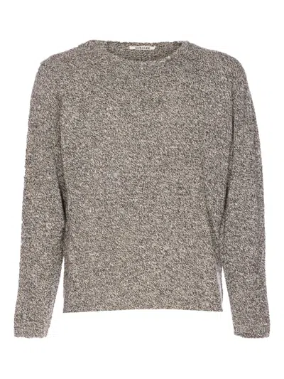 AURALEE CREW-NECK LONG-SLEEVED SWEATER