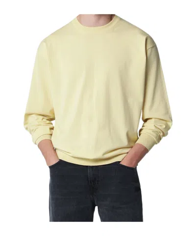 Auralee Crew Neck Long-sleeved Sweatshirt In Yellow