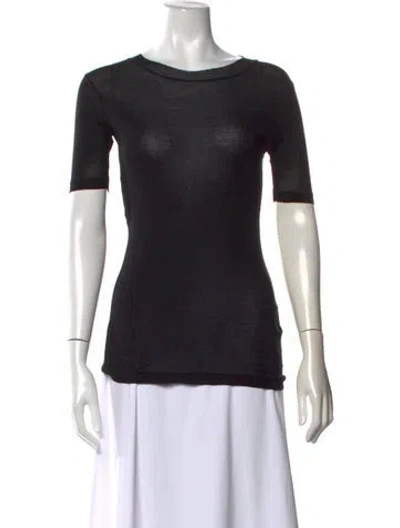 Pre-owned Auralee Crew Neck Short Sleeve T-shirt In Black