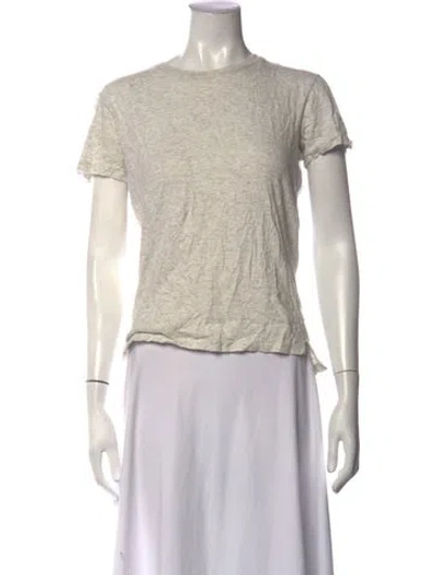 Pre-owned Auralee Crew Neck Short Sleeve T-shirt In Neutrals