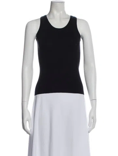 Pre-owned Auralee Crew Neck Sleeveless Top In Blue