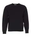 Auralee Baby Crewneck Sweater Long Sleeves In Black
