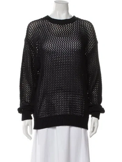 Pre-owned Auralee Crew Neck Sweater In Black