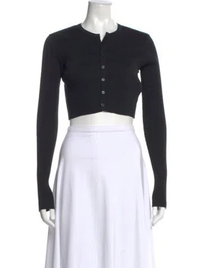 Pre-owned Auralee Crew Neck Sweater In Black