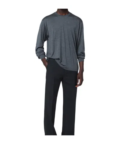 Auralee Crew-neck Sweater In Gray