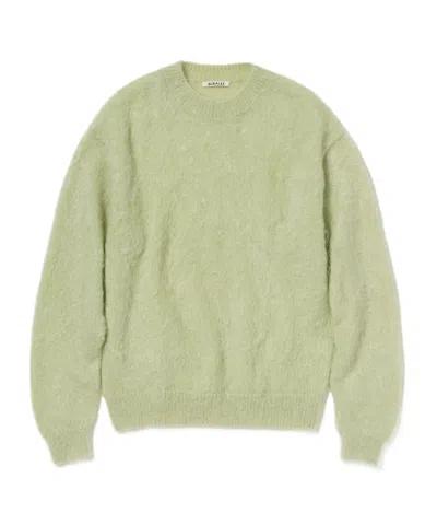 Auralee Crew-neck Sweater In Green