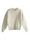 Auralee Wool Cashmere Felted Knitwear In Neutral