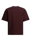 Auralee Crew-neck T-shirt In Burgundy