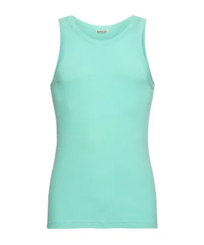 Auralee Crew Neck Vest In Blue