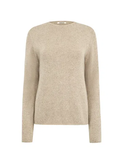 Auralee Crew-neck Sweater In Neutral