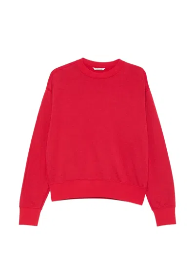Auralee Crew-neck Sweatshirt In Red