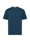 Auralee Luster Plaiting Tee In Blue