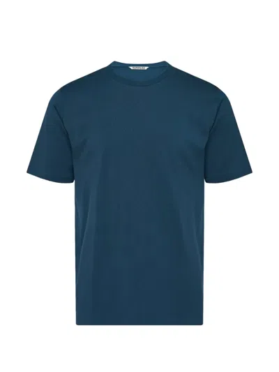 Auralee Crew-neck T-shirt In Blue
