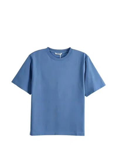 Auralee Crew-neck T-shirt In Blue