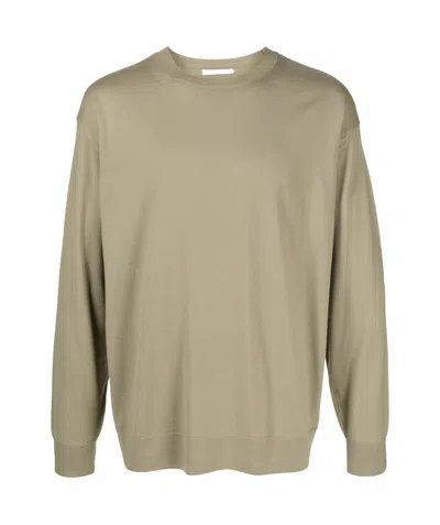 Auralee Crew-neck Wool Jumper In Brown