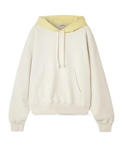 Auralee Cropped Hoodie In White