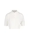 Auralee Cropped Silk Polo With Classic Collar