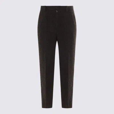 Auralee Dark Grey Wool Pants In Brown