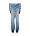 Auralee Denim Trousers With Belt Loops In Blue