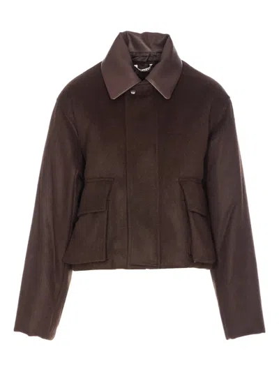 AURALEE DETACHABLE-COLLAR PADDED JACKET