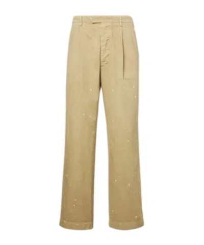 Auralee Distressed Cotton Chinos In Animal Print